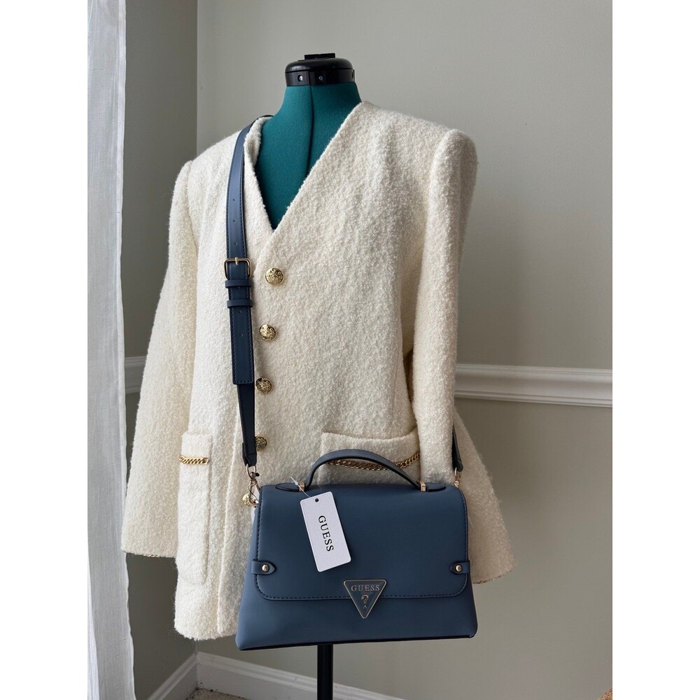 Guess Marlena Blue Top-Handle Crossbody Bag - NWT - Picture 6 of 6